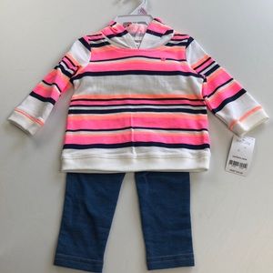 Baby girl leggings and sweater set 9 month